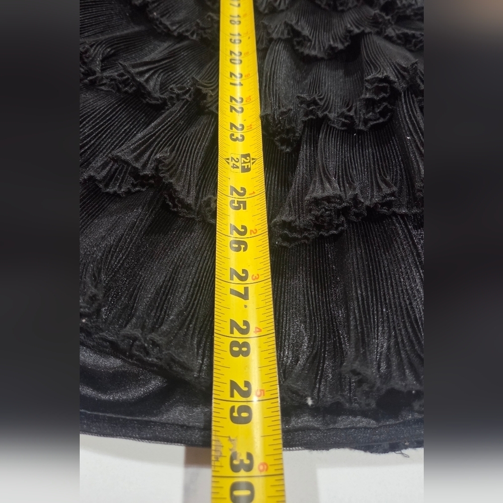 Jovani New York Elegant Strapless Black Ruffle Dress Evening Size 14.SMALL - Picture 13 of 17